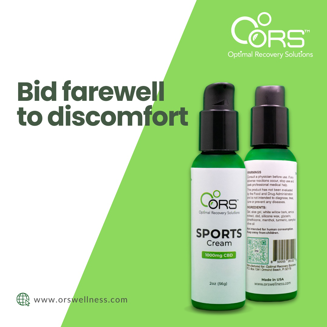 ORS Premium Sports Pain Relief Cream 1000mg CBD - 2oz